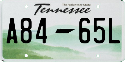 TN license plate A8465L