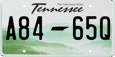 TN license plate A8465Q