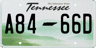 TN license plate A8466D