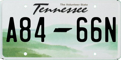 TN license plate A8466N