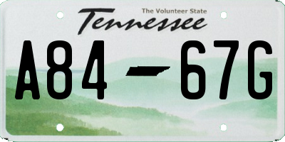 TN license plate A8467G