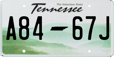 TN license plate A8467J
