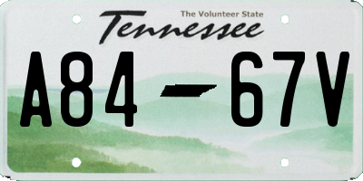 TN license plate A8467V