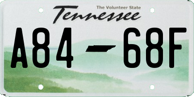 TN license plate A8468F