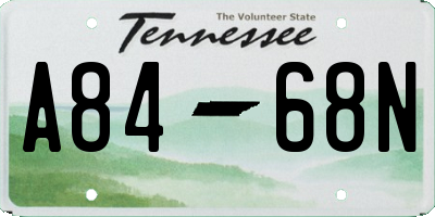 TN license plate A8468N