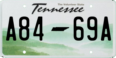 TN license plate A8469A