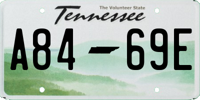 TN license plate A8469E