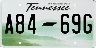TN license plate A8469G