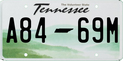TN license plate A8469M