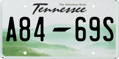 TN license plate A8469S