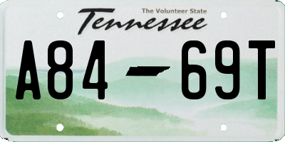 TN license plate A8469T