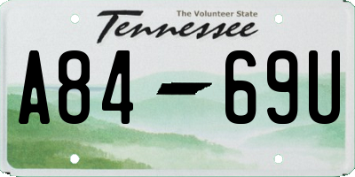 TN license plate A8469U