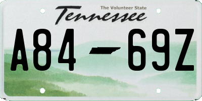 TN license plate A8469Z