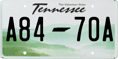 TN license plate A8470A