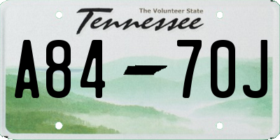 TN license plate A8470J