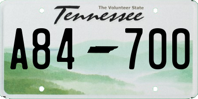 TN license plate A8470O