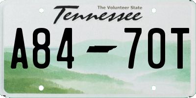 TN license plate A8470T