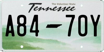 TN license plate A8470Y