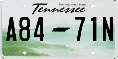 TN license plate A8471N