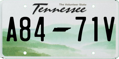 TN license plate A8471V