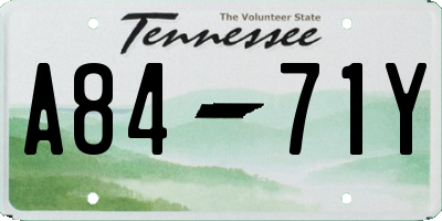TN license plate A8471Y