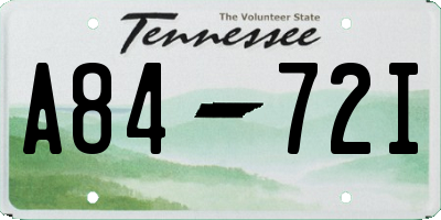 TN license plate A8472I