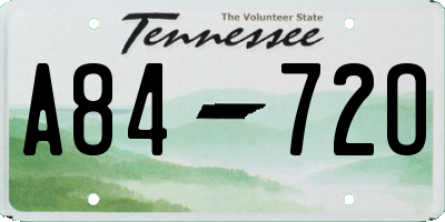 TN license plate A8472O
