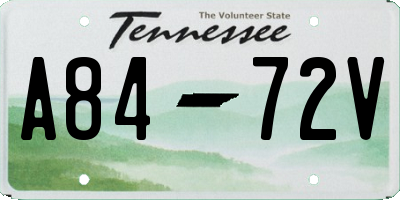 TN license plate A8472V
