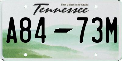 TN license plate A8473M