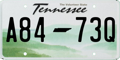 TN license plate A8473Q