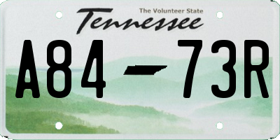 TN license plate A8473R