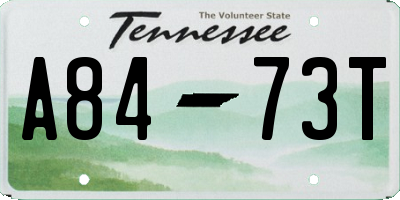 TN license plate A8473T