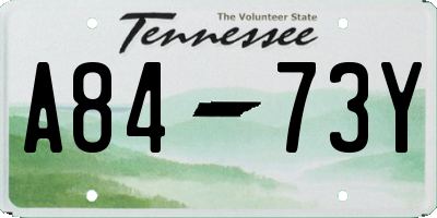 TN license plate A8473Y