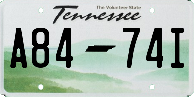 TN license plate A8474I