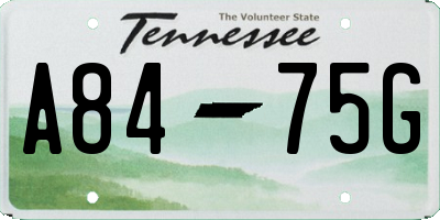 TN license plate A8475G