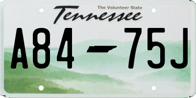 TN license plate A8475J