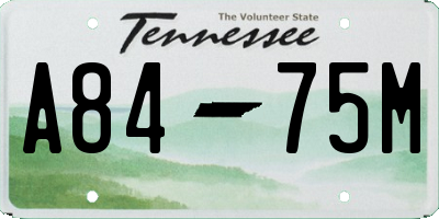 TN license plate A8475M