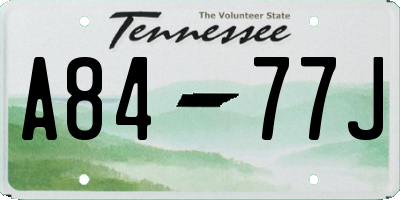 TN license plate A8477J
