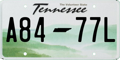 TN license plate A8477L