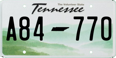 TN license plate A8477O
