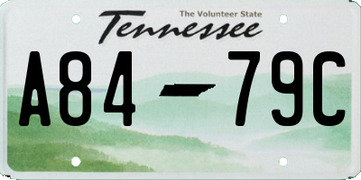 TN license plate A8479C