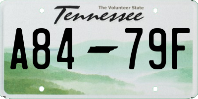 TN license plate A8479F