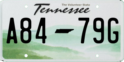 TN license plate A8479G