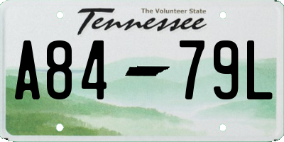 TN license plate A8479L
