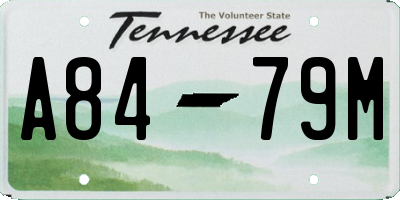 TN license plate A8479M