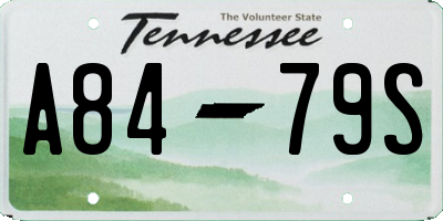 TN license plate A8479S