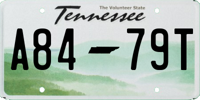 TN license plate A8479T