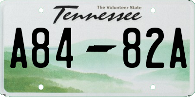 TN license plate A8482A