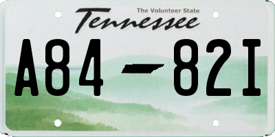 TN license plate A8482I