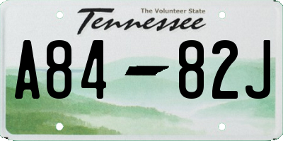TN license plate A8482J